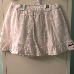 Abercrombie & Fitch S White Lace Mini Skirt